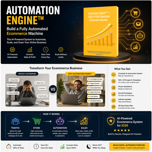 Ecommerce automation comparison before and after using AI system showing manual work vs automated Shopify business growth and increased sales